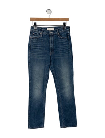 Mother Mid-Rise Straight Leg Jeans