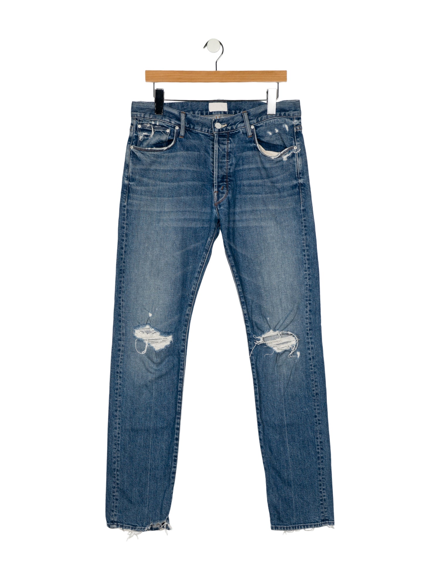 Mother Mid-Rise Straight Leg Jeans