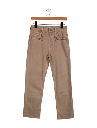 Mother High-Rise Straight Leg Jeans