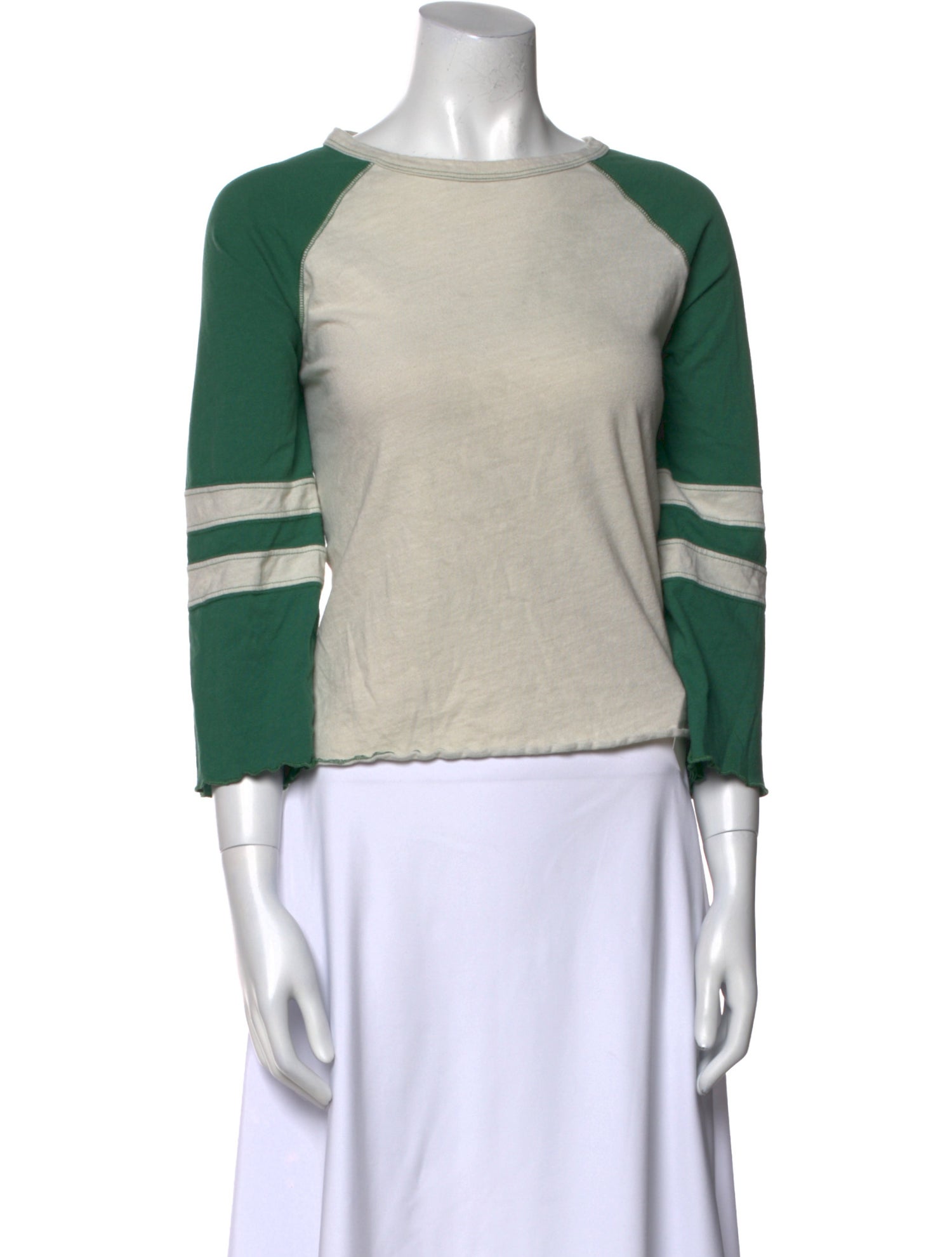 Mother Colorblock Pattern Scoop Neck Top