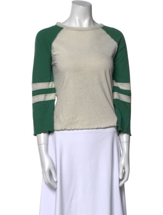 Mother Colorblock Pattern Scoop Neck Top