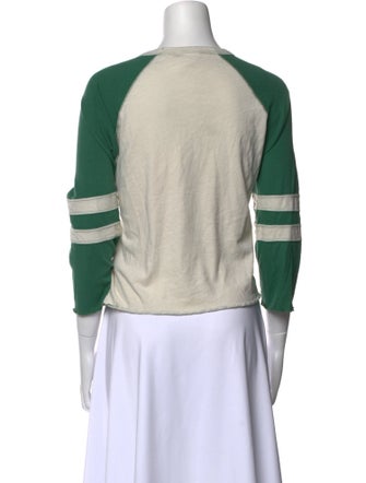 Mother Colorblock Pattern Scoop Neck Top