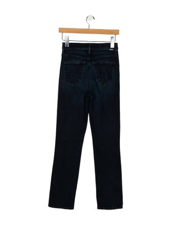 Mother Mid-Rise Straight Leg Jeans