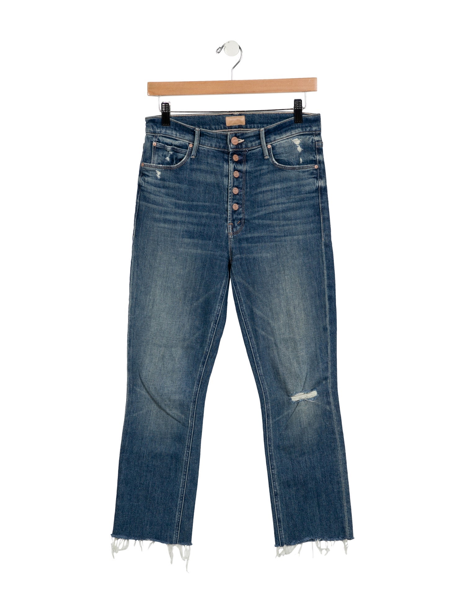 Mother Mid-Rise Straight Leg Jeans