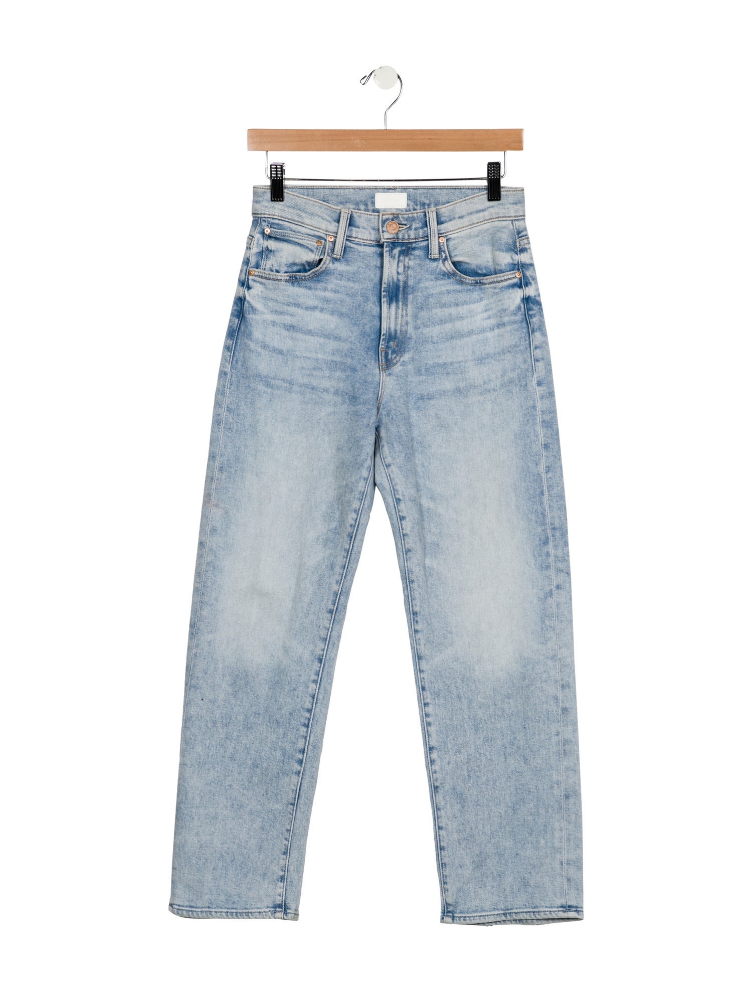 Mother Mid-Rise Straight Leg Jeans