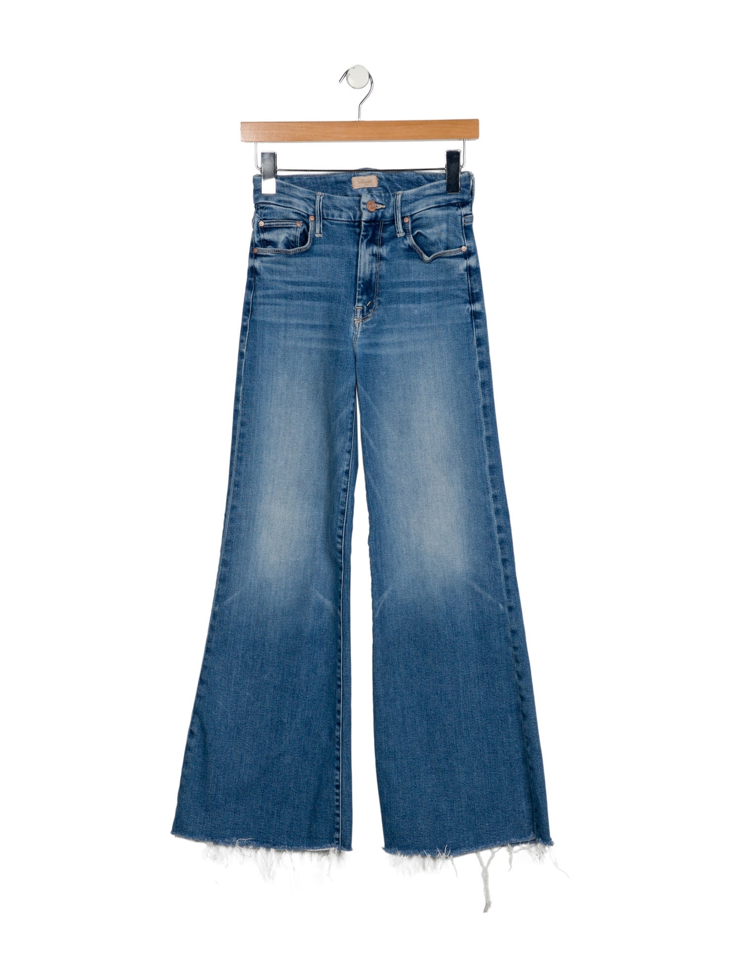 Mother Mid-Rise Wide Leg Jeans