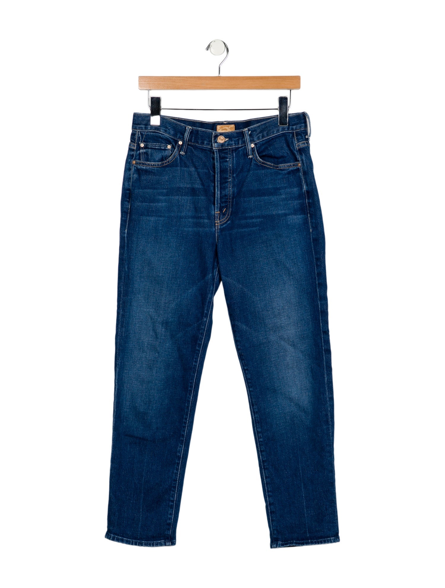 Mother Mid-Rise Straight Leg Jeans