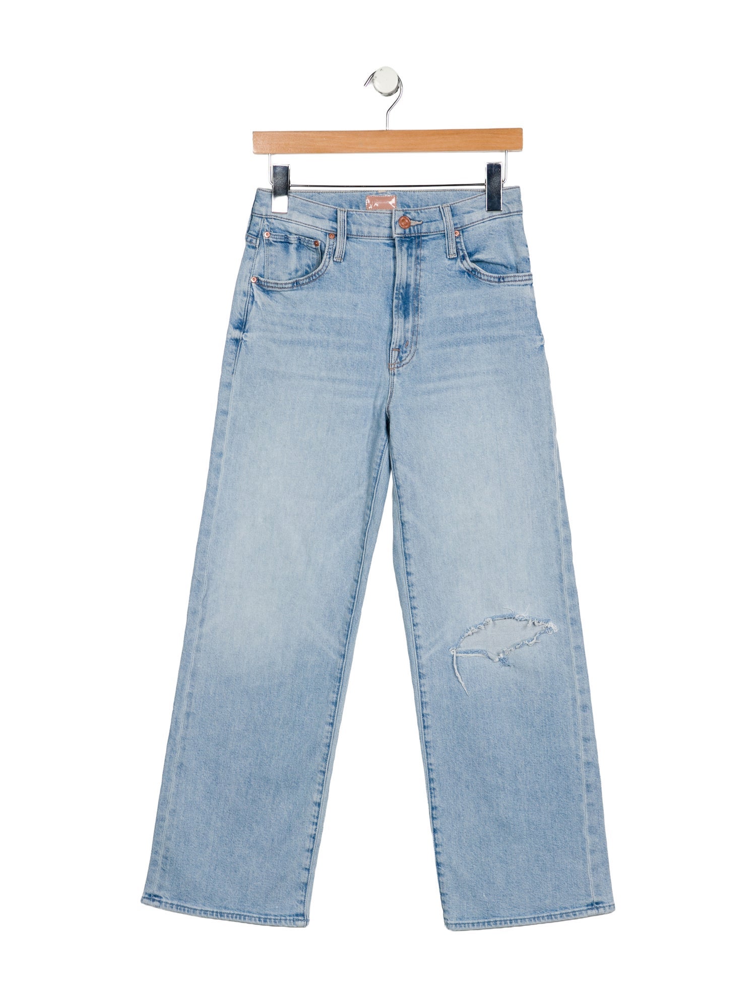 Mother Mid-Rise Wide Leg Jeans