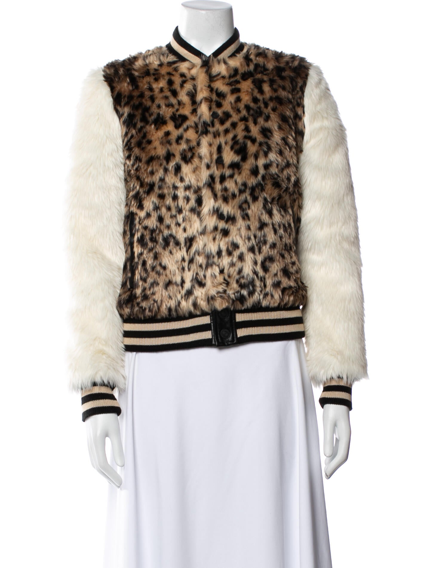 Mother Animal Print Fur Jacket