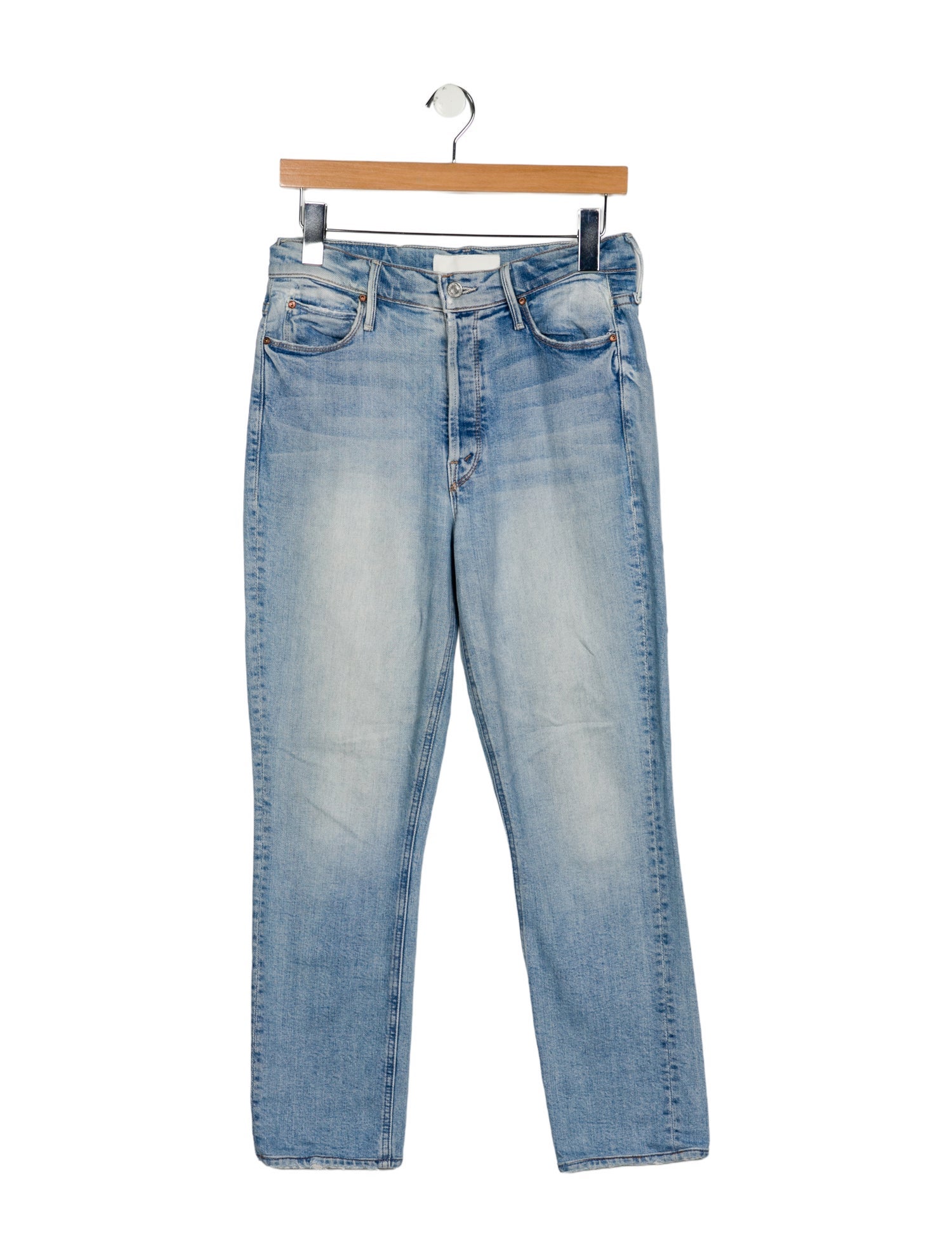Mother Mid-Rise Straight Leg Jeans