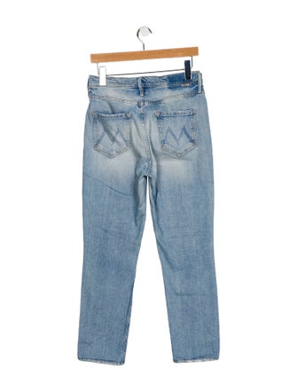 Mother Mid-Rise Straight Leg Jeans