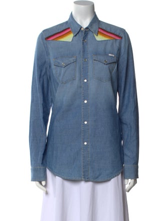 Mother Long Sleeve Button-Up Top