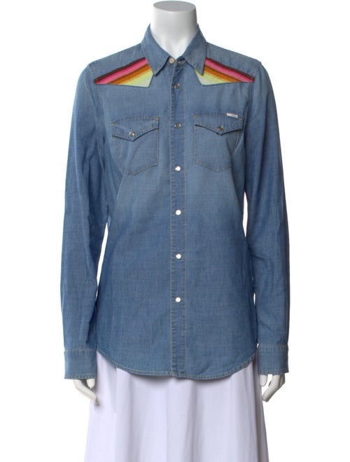 Mother Long Sleeve Button-Up Top