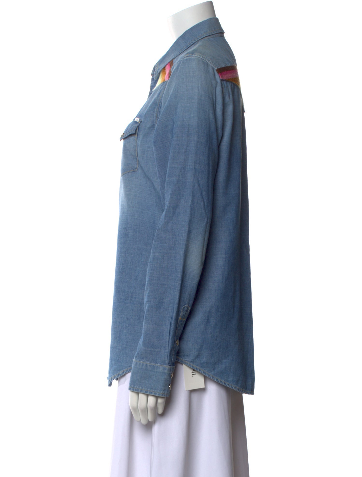 Mother Long Sleeve Button-Up Top