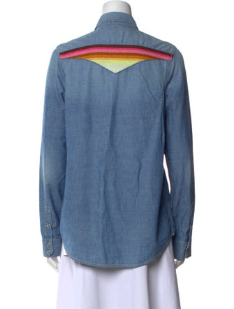 Mother Long Sleeve Button-Up Top