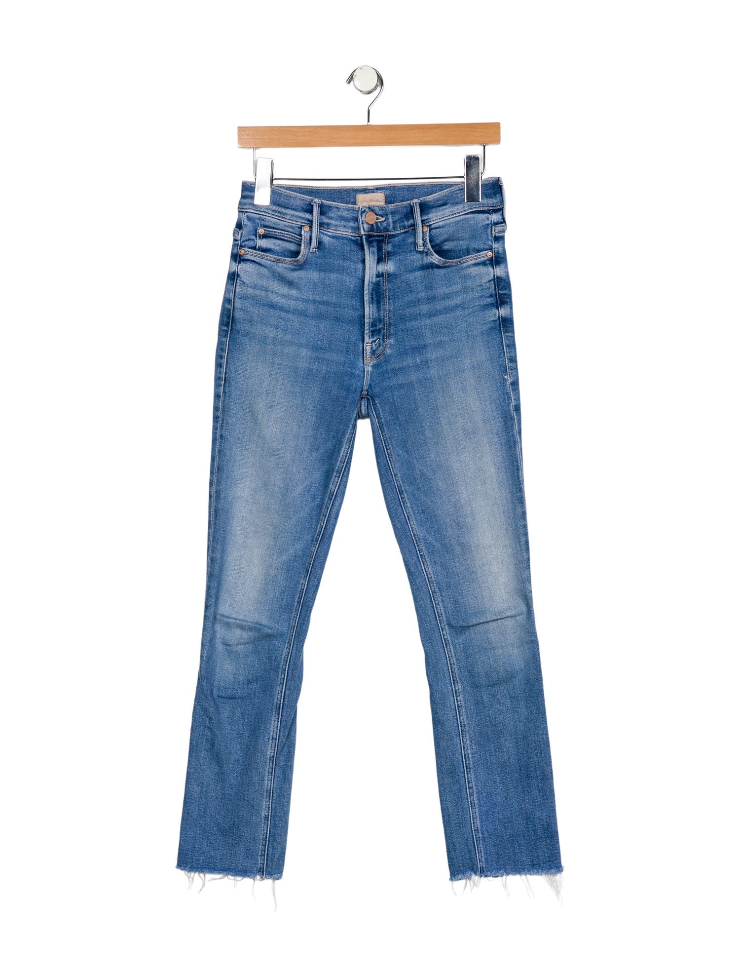 Mother Mid-Rise Straight Leg Jeans