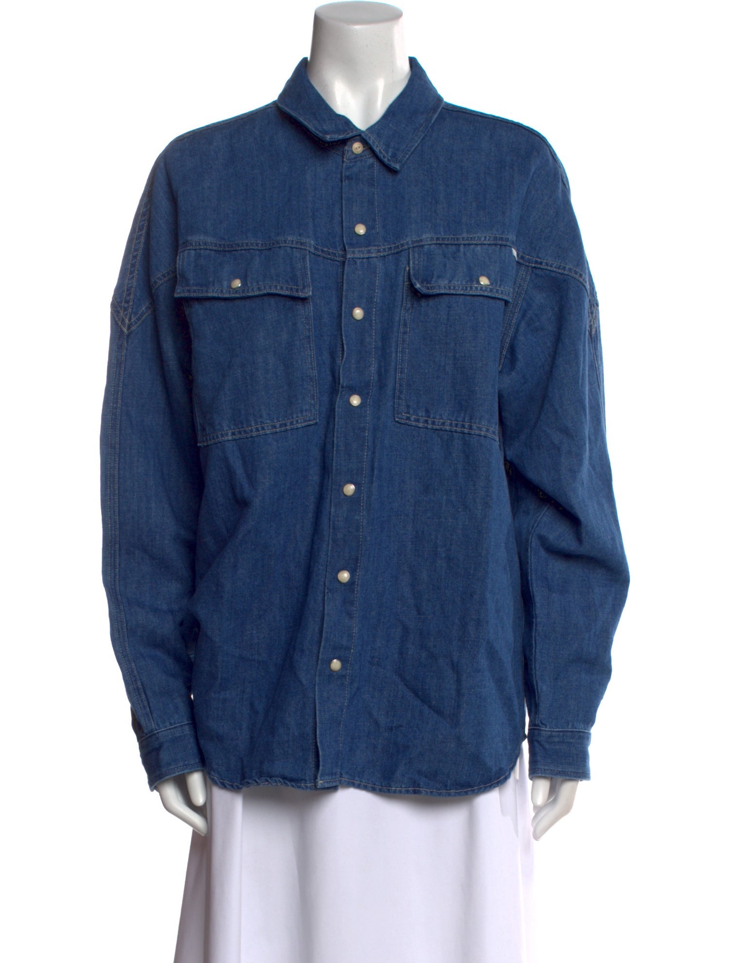 Mother Long Sleeve Button-Up Top