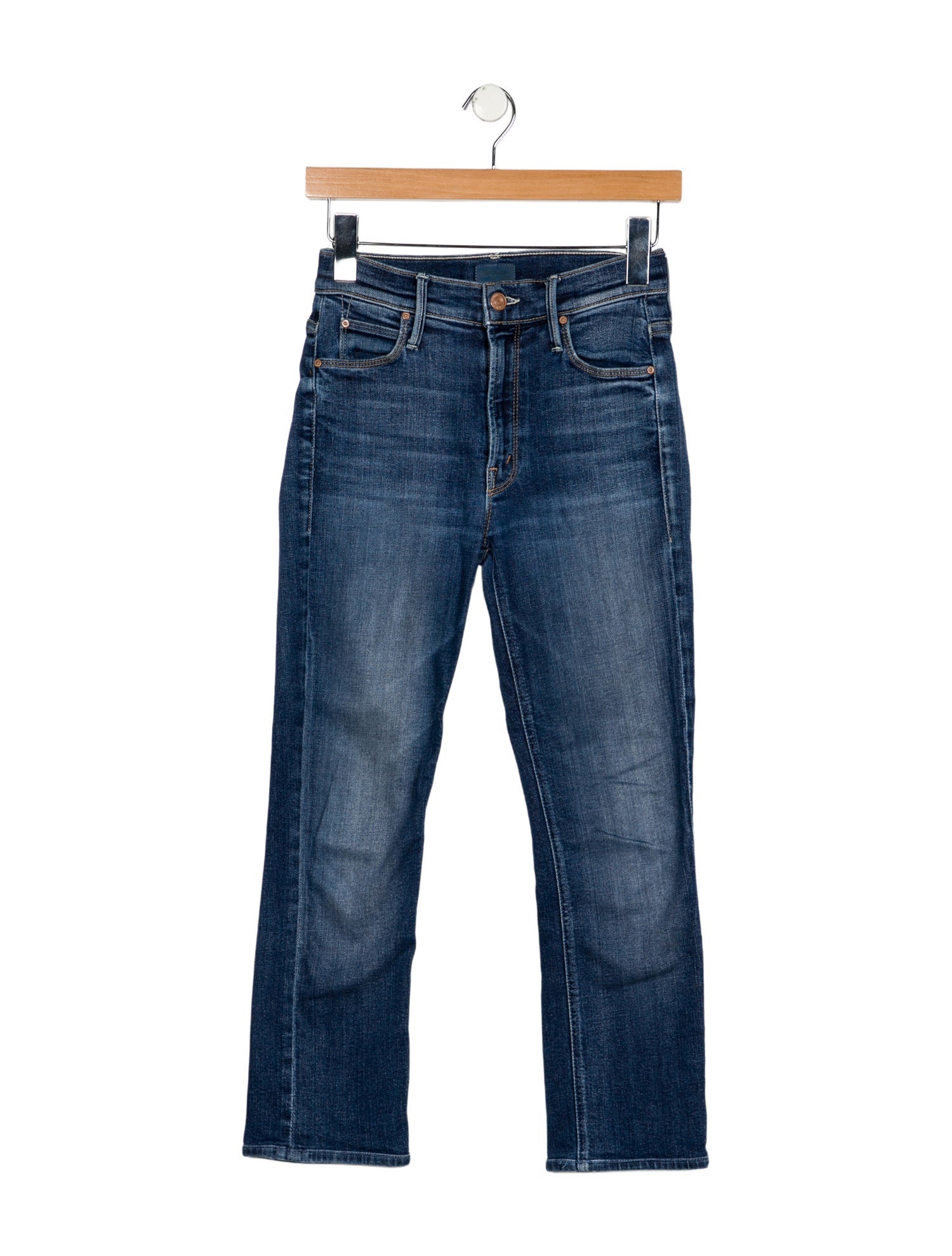 Mother Mid-Rise Straight Leg Jeans