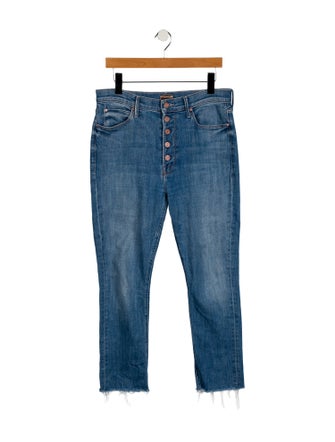 Mother Mid-Rise Straight Leg Jeans