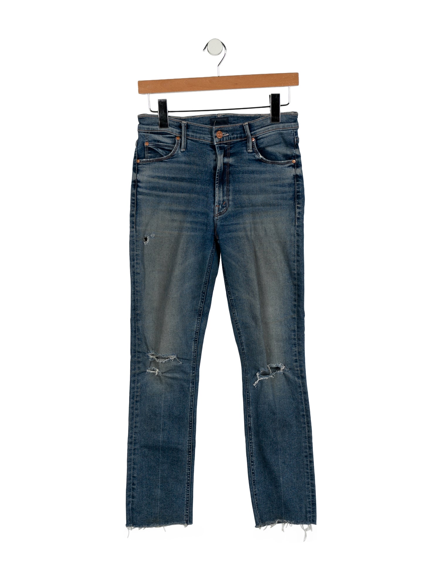 Mother Mid-Rise Straight Leg Jeans