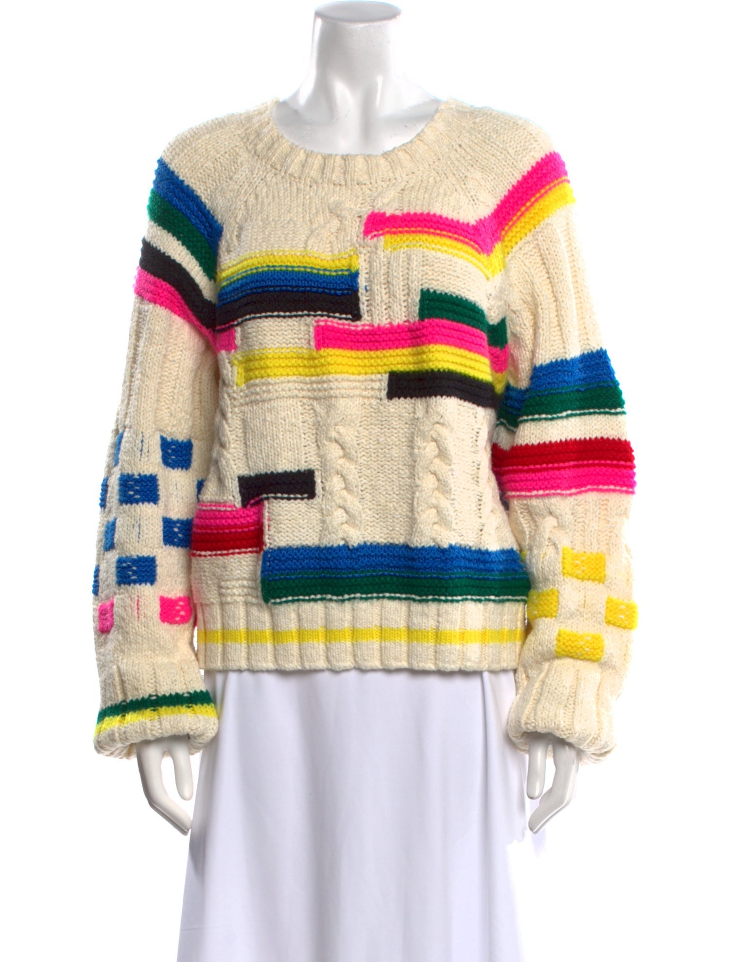 Mother Striped Crew Neck Sweater