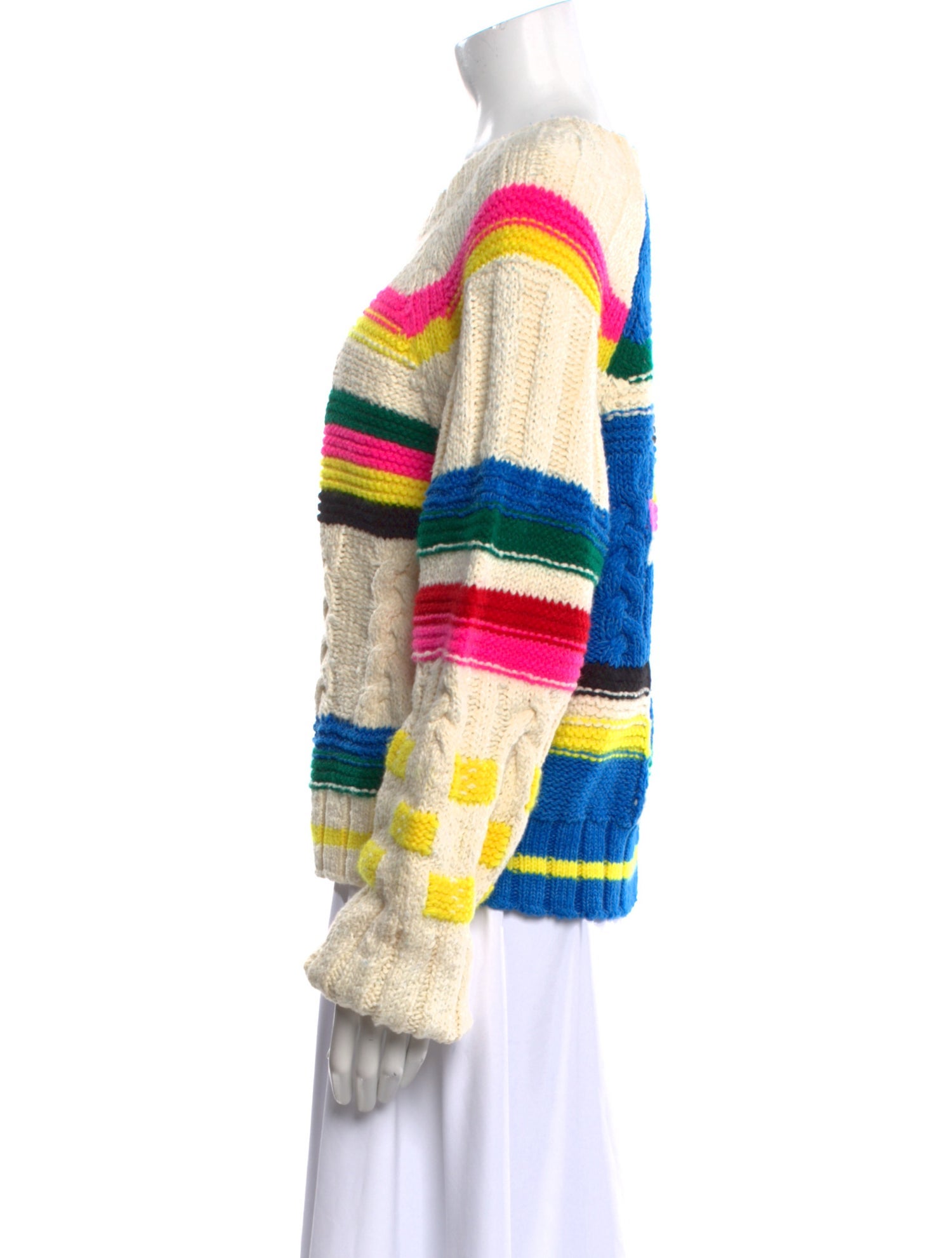 Mother Striped Crew Neck Sweater