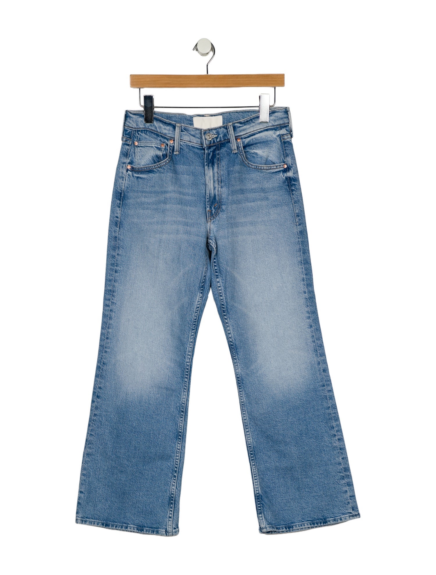 Mother Mid-Rise Wide Leg Jeans