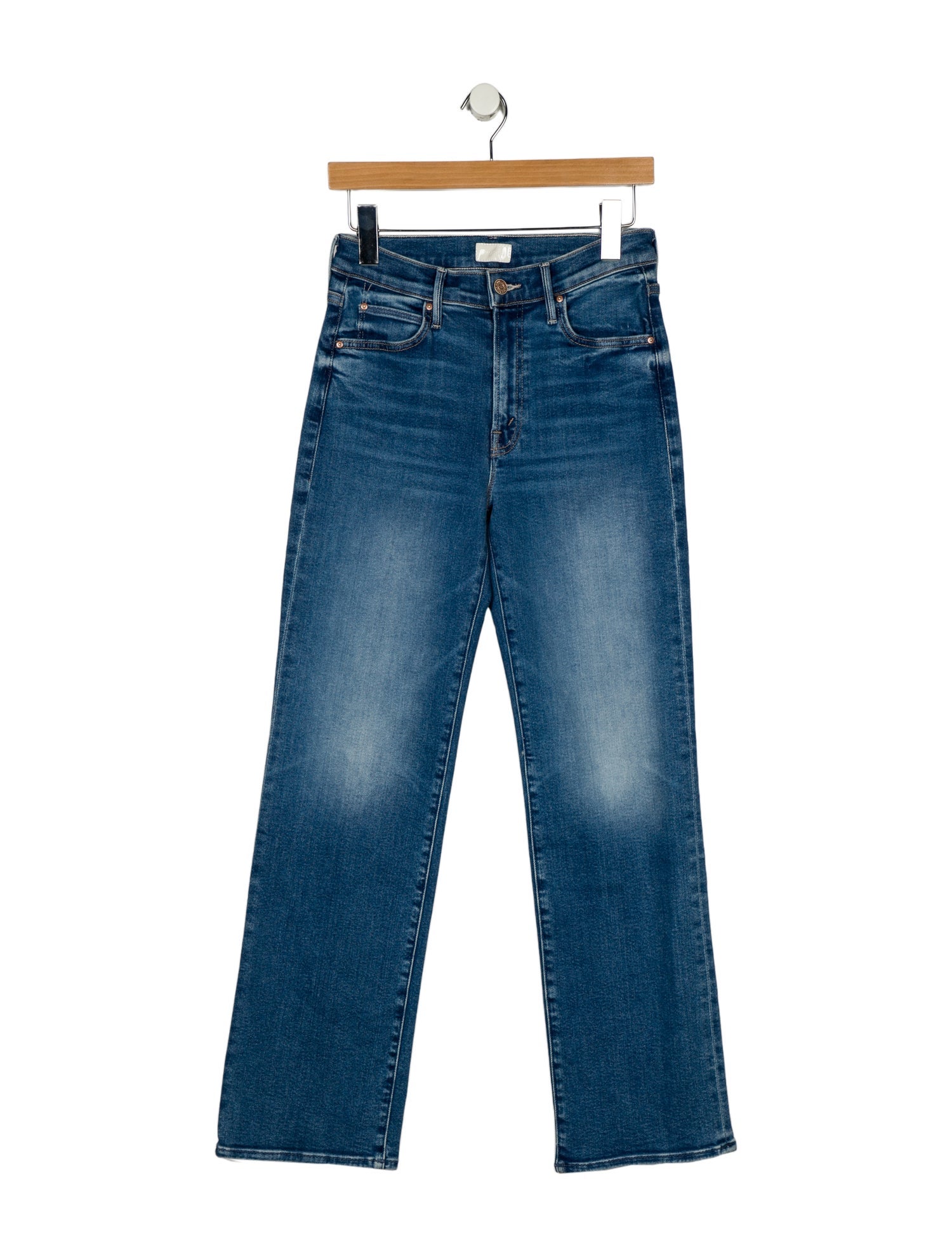 Mother Mid-Rise Straight Leg Jeans