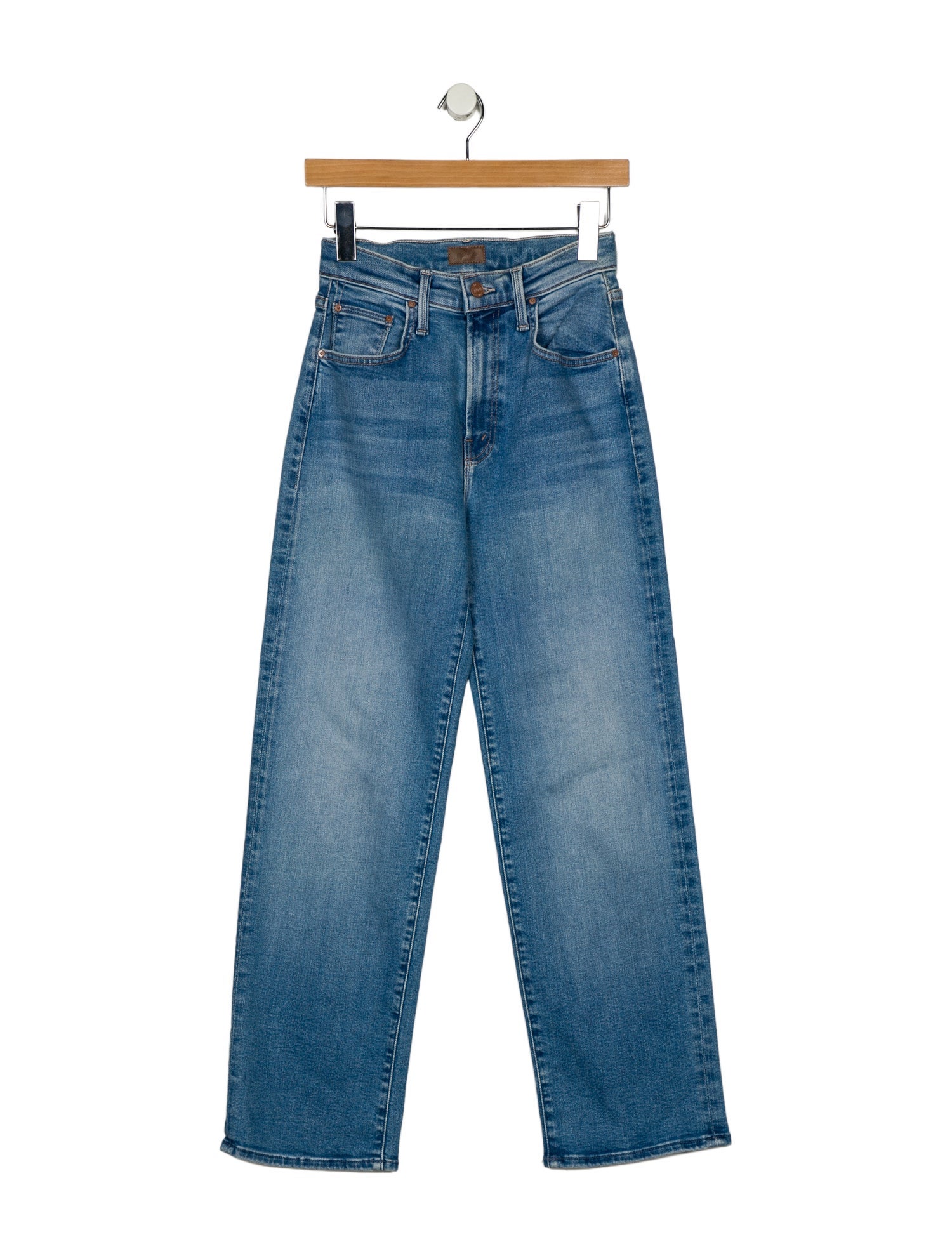 Mother Mid-Rise Straight Leg Jeans