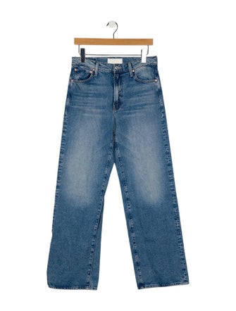 Mother Mid-Rise Wide Leg Jeans