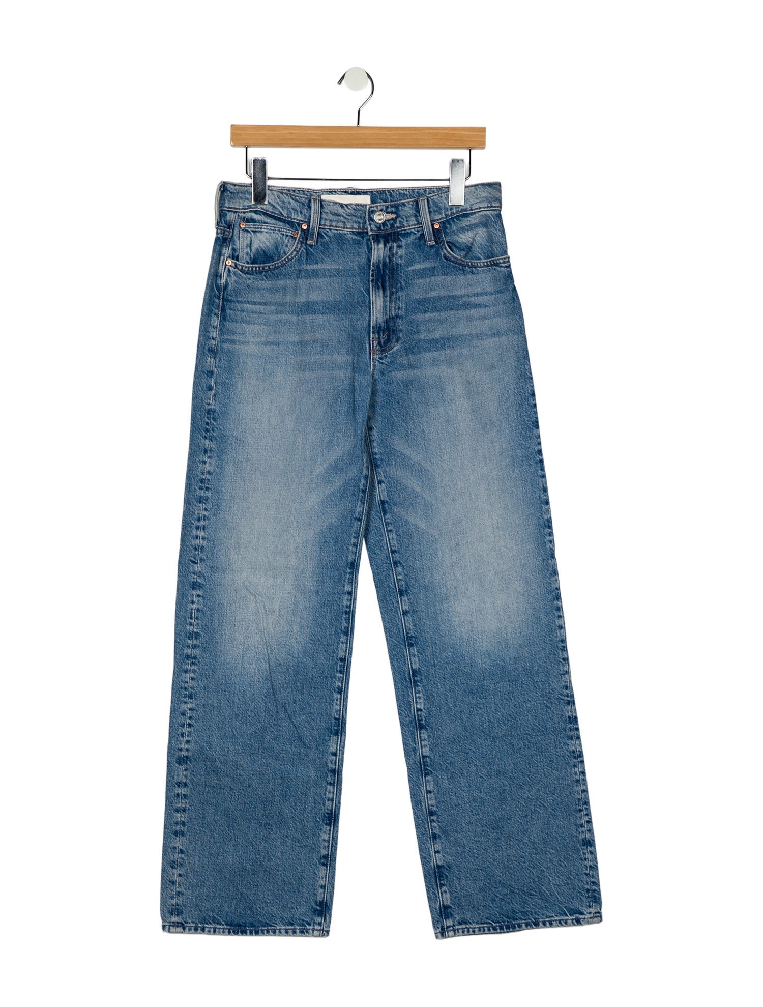 Mother Mid-Rise Wide Leg Jeans