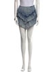Mother Raw-Edge Trim Mini Skirt