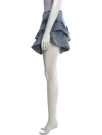 Mother Raw-Edge Trim Mini Skirt