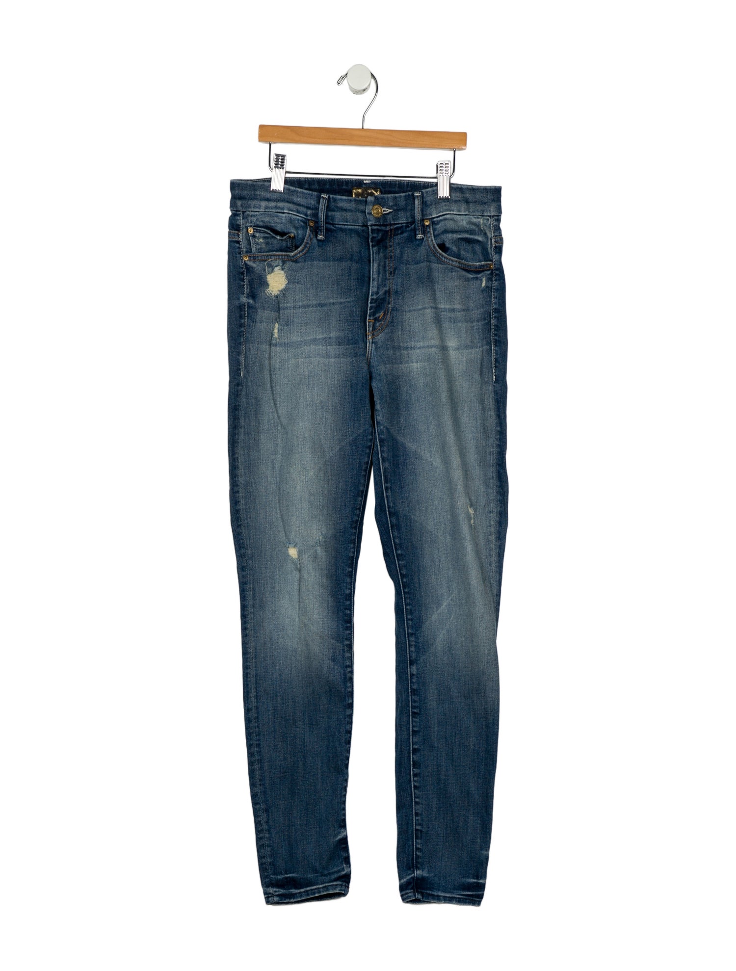 Mother Mid-Rise Skinny Leg Jeans