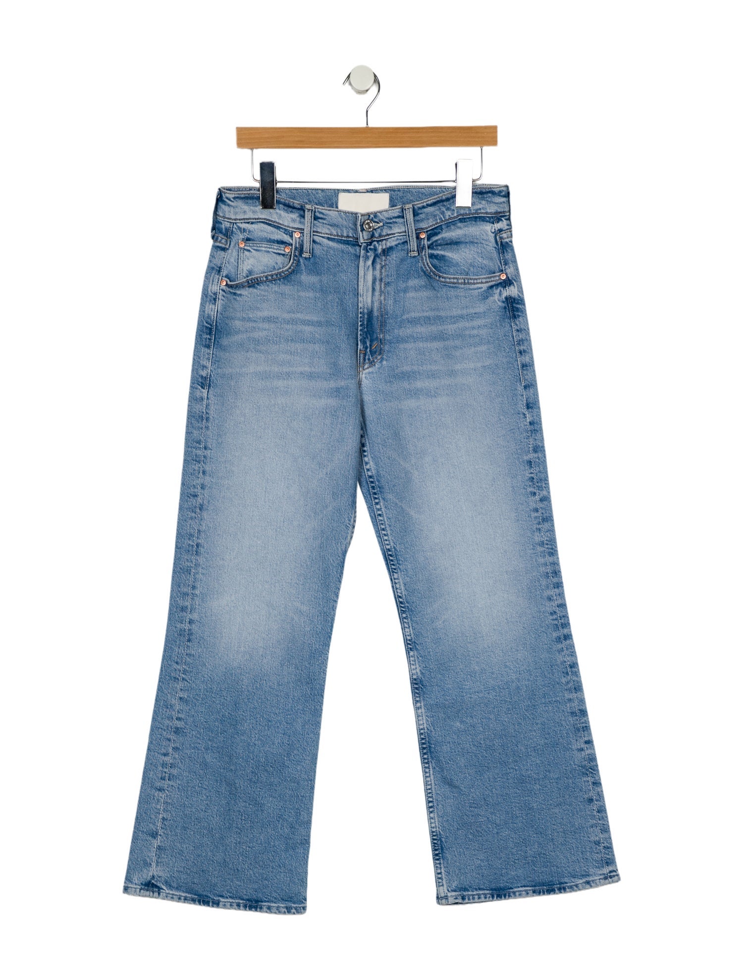 Mother Mid-Rise Wide Leg Jeans