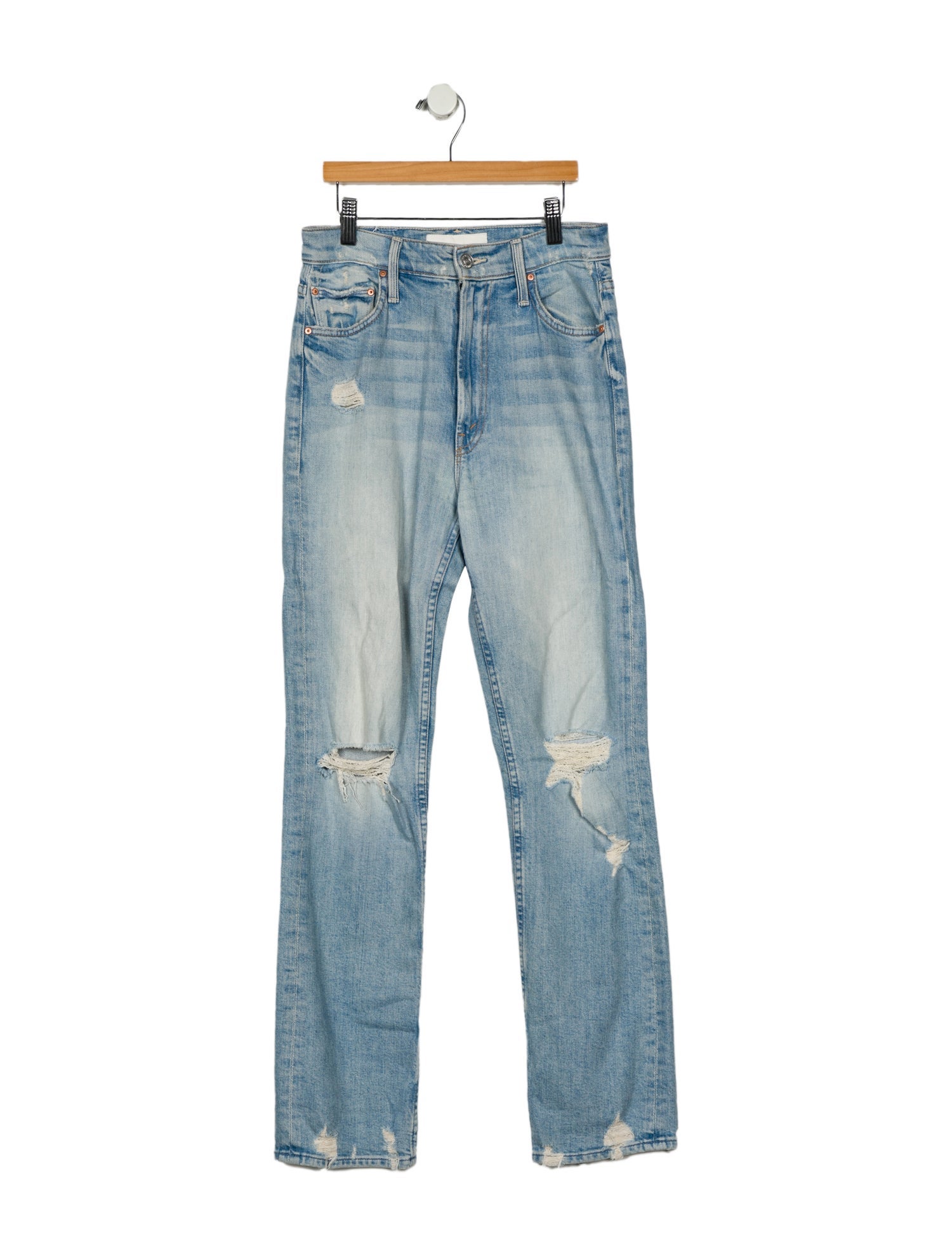 Mother Mid-Rise Straight Leg Jeans