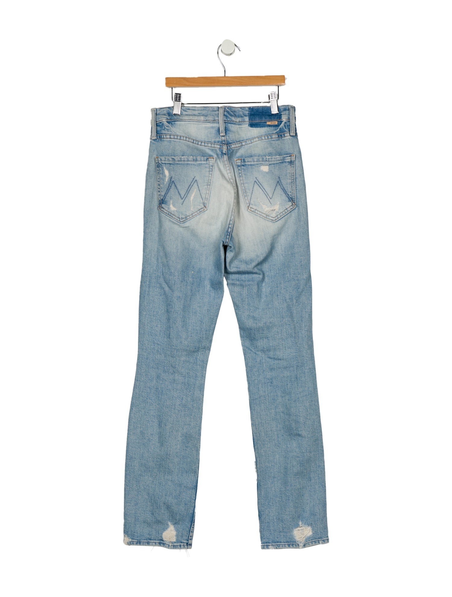 Mother Mid-Rise Straight Leg Jeans