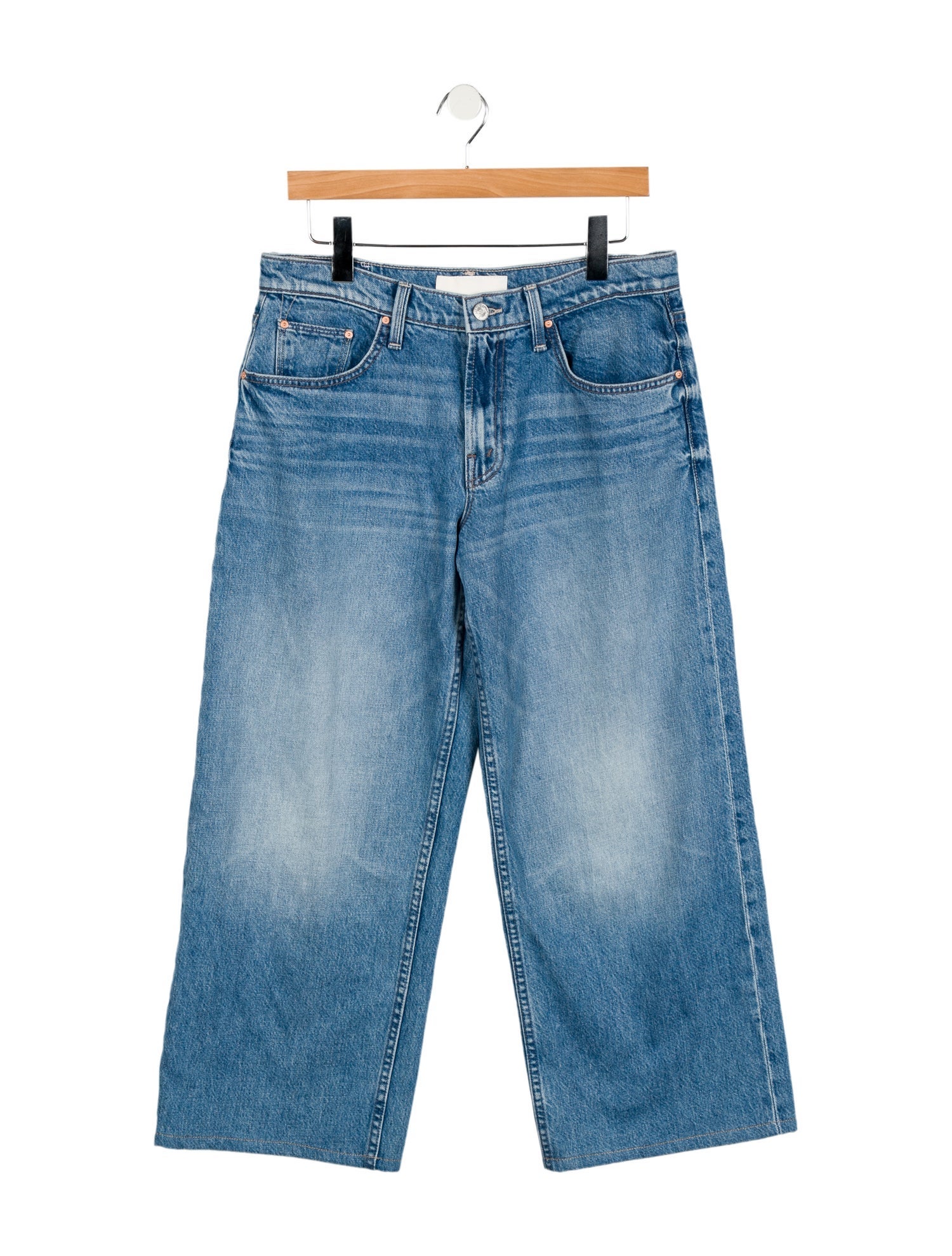 Mother Mid-Rise Wide Leg Jeans