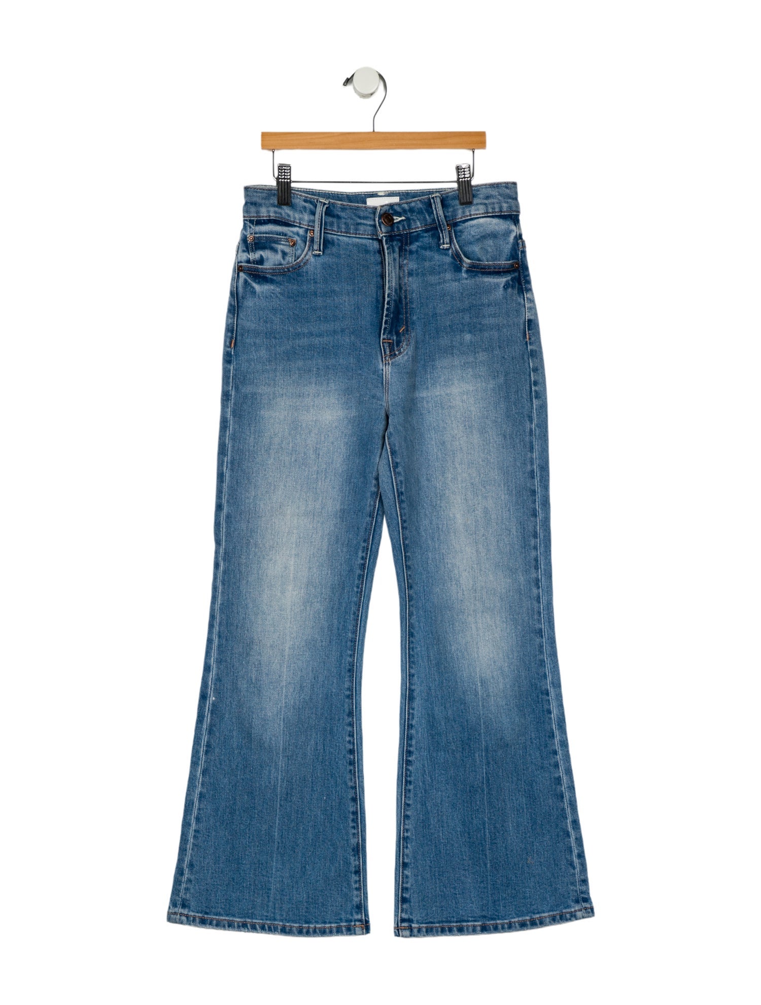 Mother Mid-Rise Wide Leg Jeans