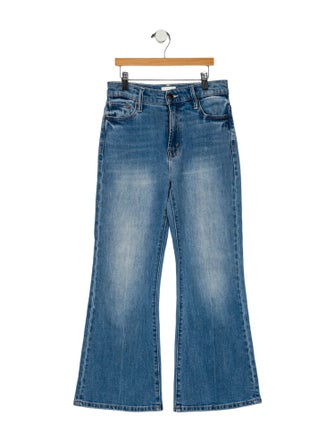 Mother Mid-Rise Wide Leg Jeans