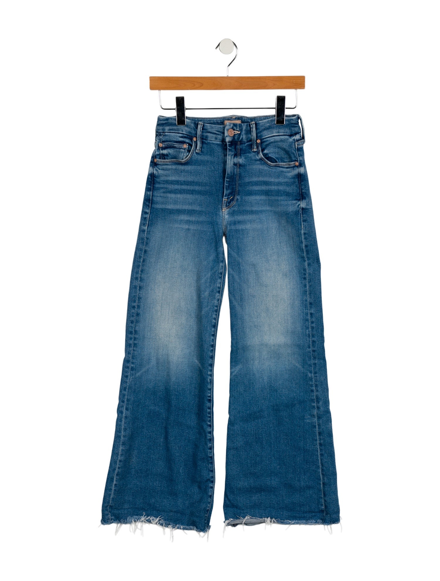 Mother Mid-Rise Wide Leg Jeans