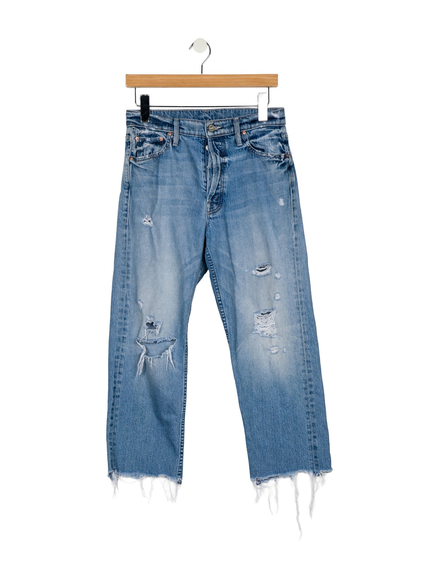Mother Mid-Rise Straight Leg Jeans