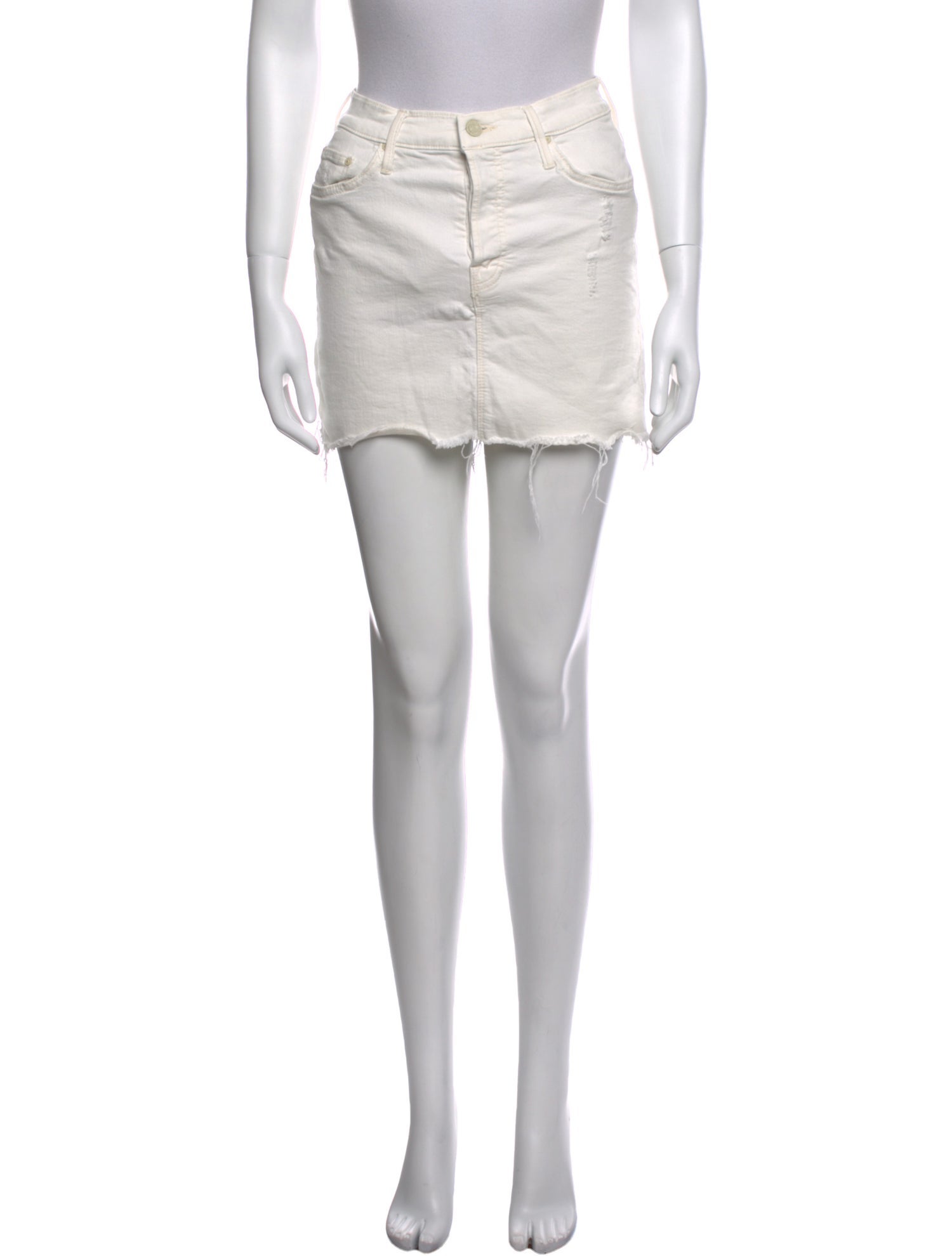 Mother Distressed Accents Mini Skirt