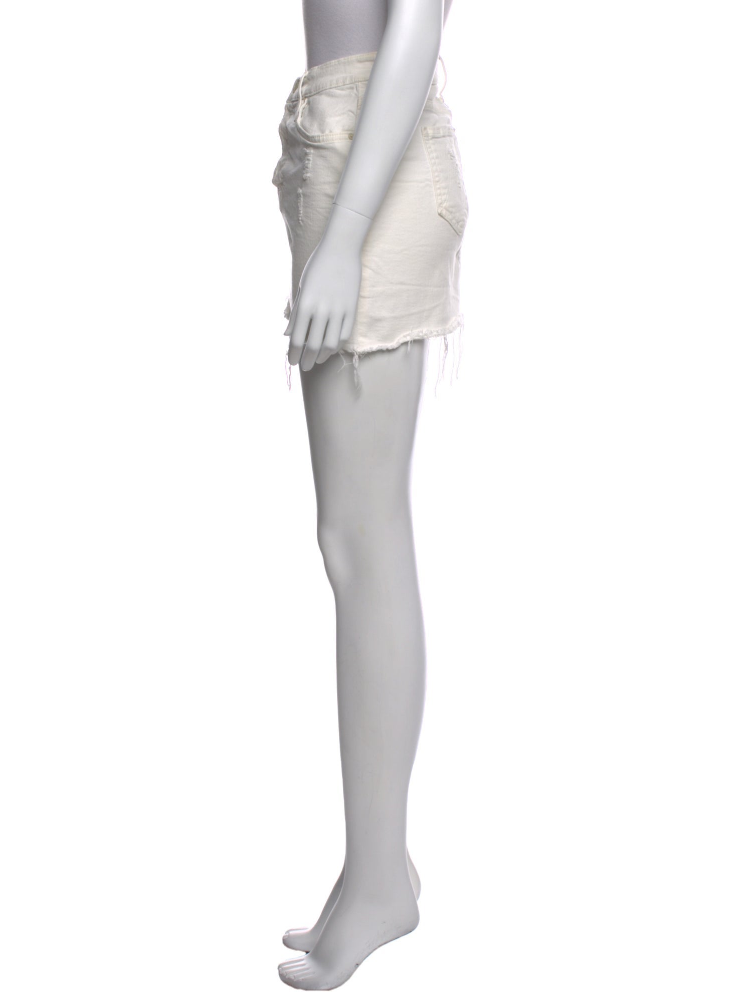 Mother Distressed Accents Mini Skirt