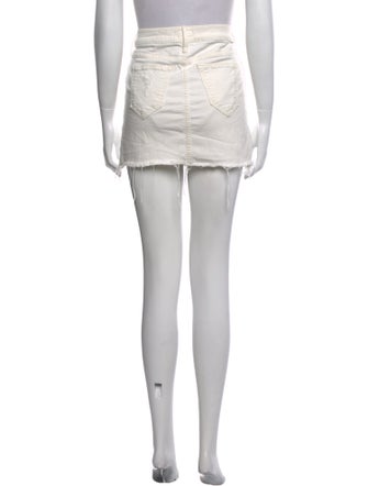 Mother Distressed Accents Mini Skirt