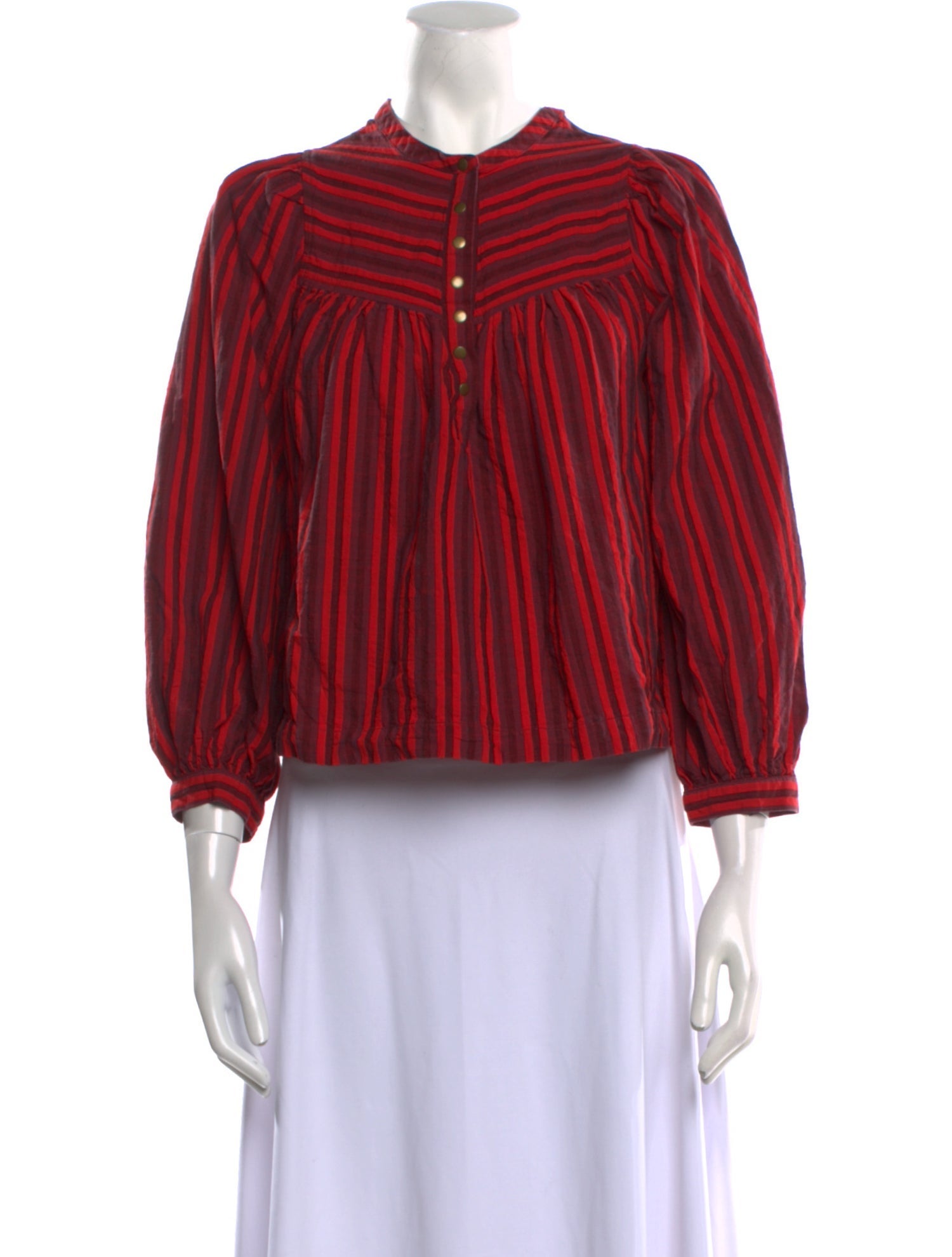 Mother Striped Crew Neck Crop Top