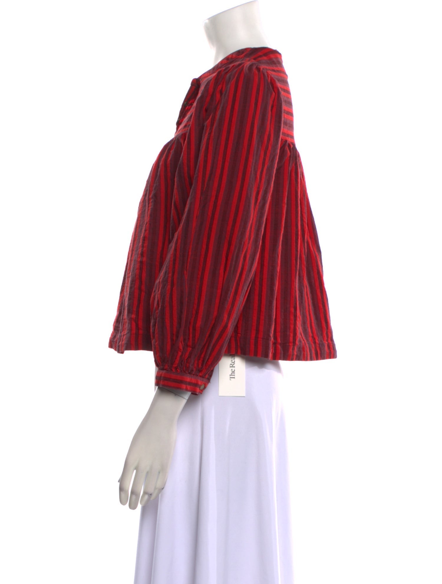 Mother Striped Crew Neck Crop Top