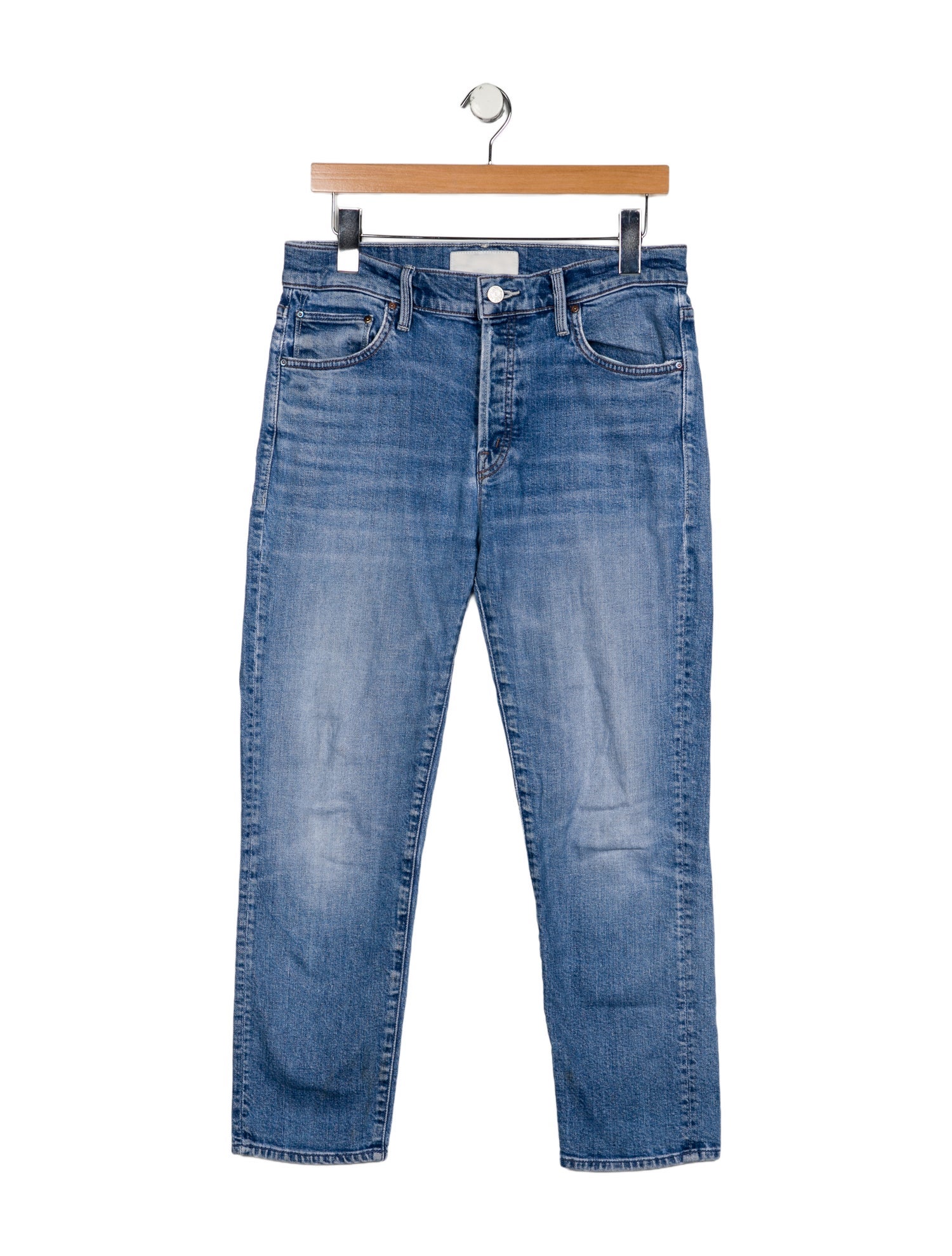 Mother Mid-Rise Straight Leg Jeans
