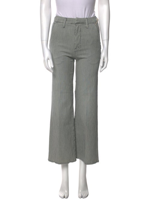 Mother Striped Wide Leg Pants