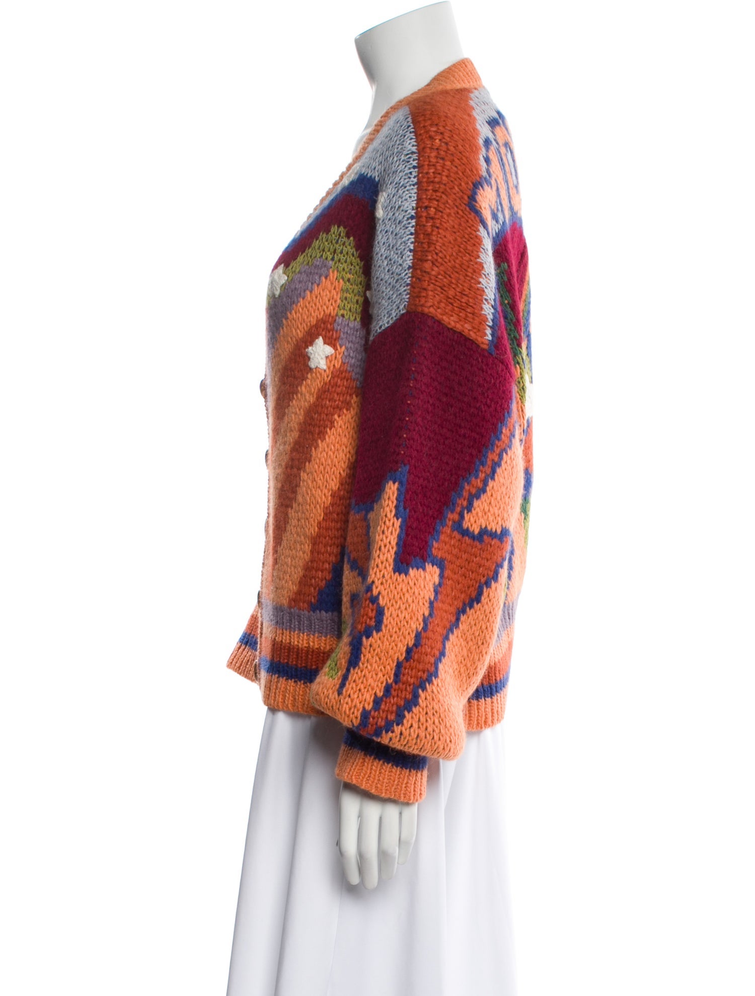 Mother Printed V-Neck Sweater